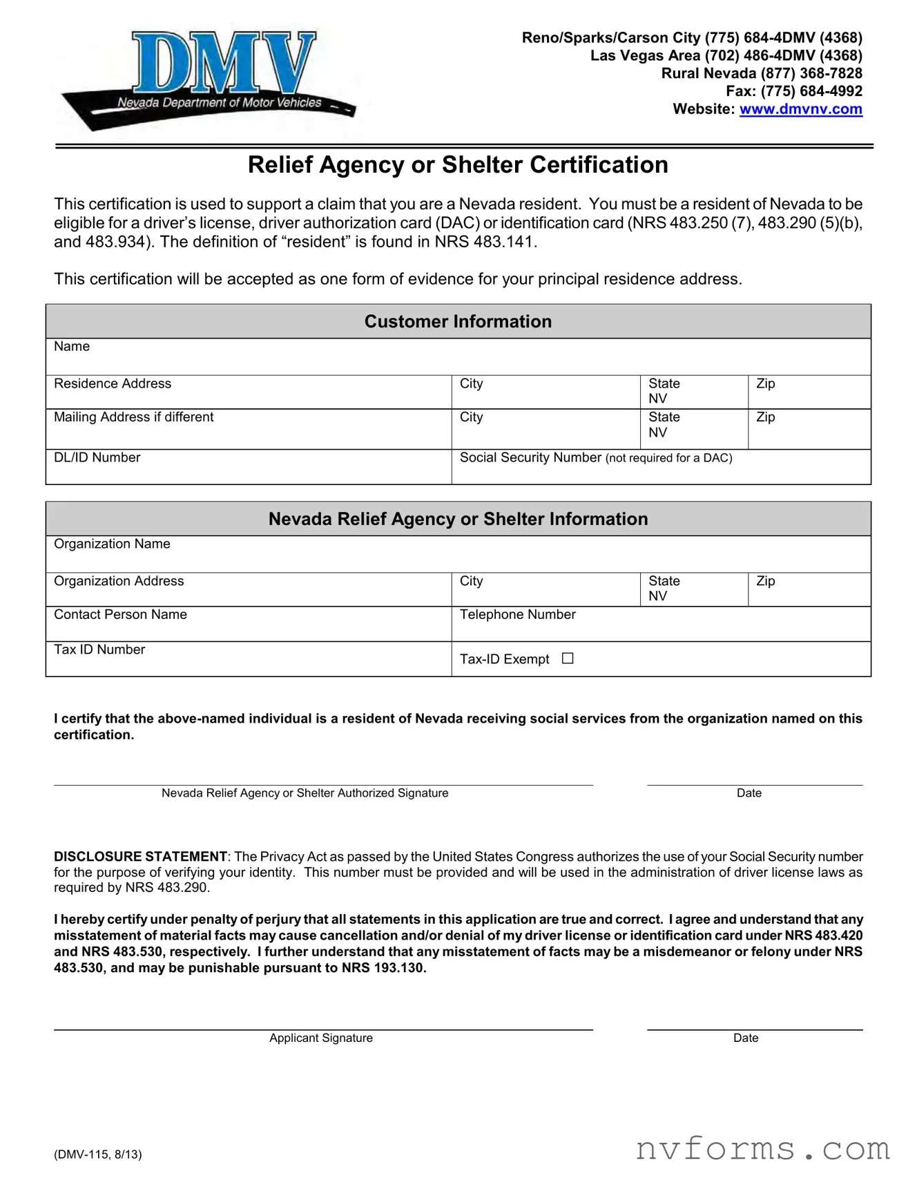 Fill Out a Valid Dmv 115 Template