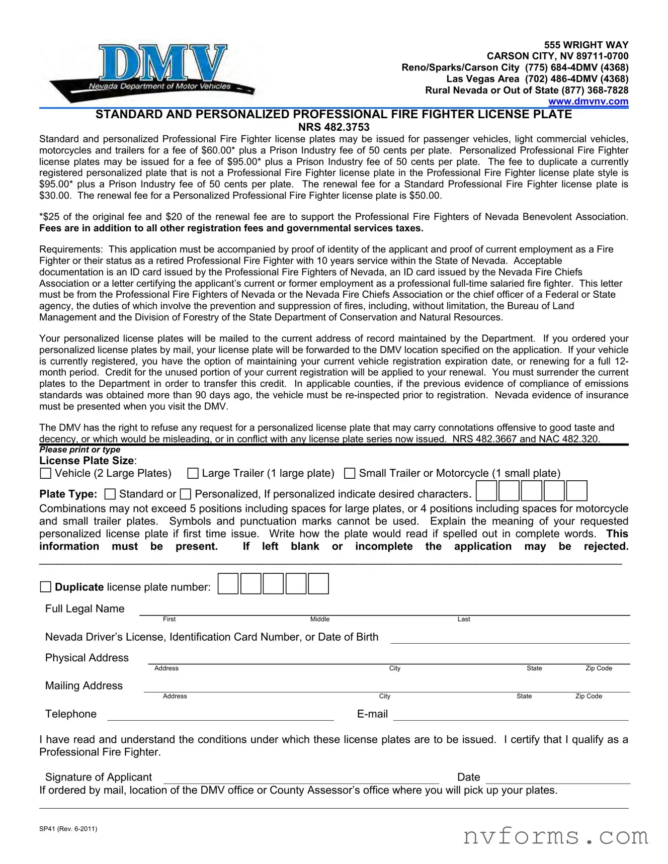Fill Out a Valid Dmv Sp41 Template
