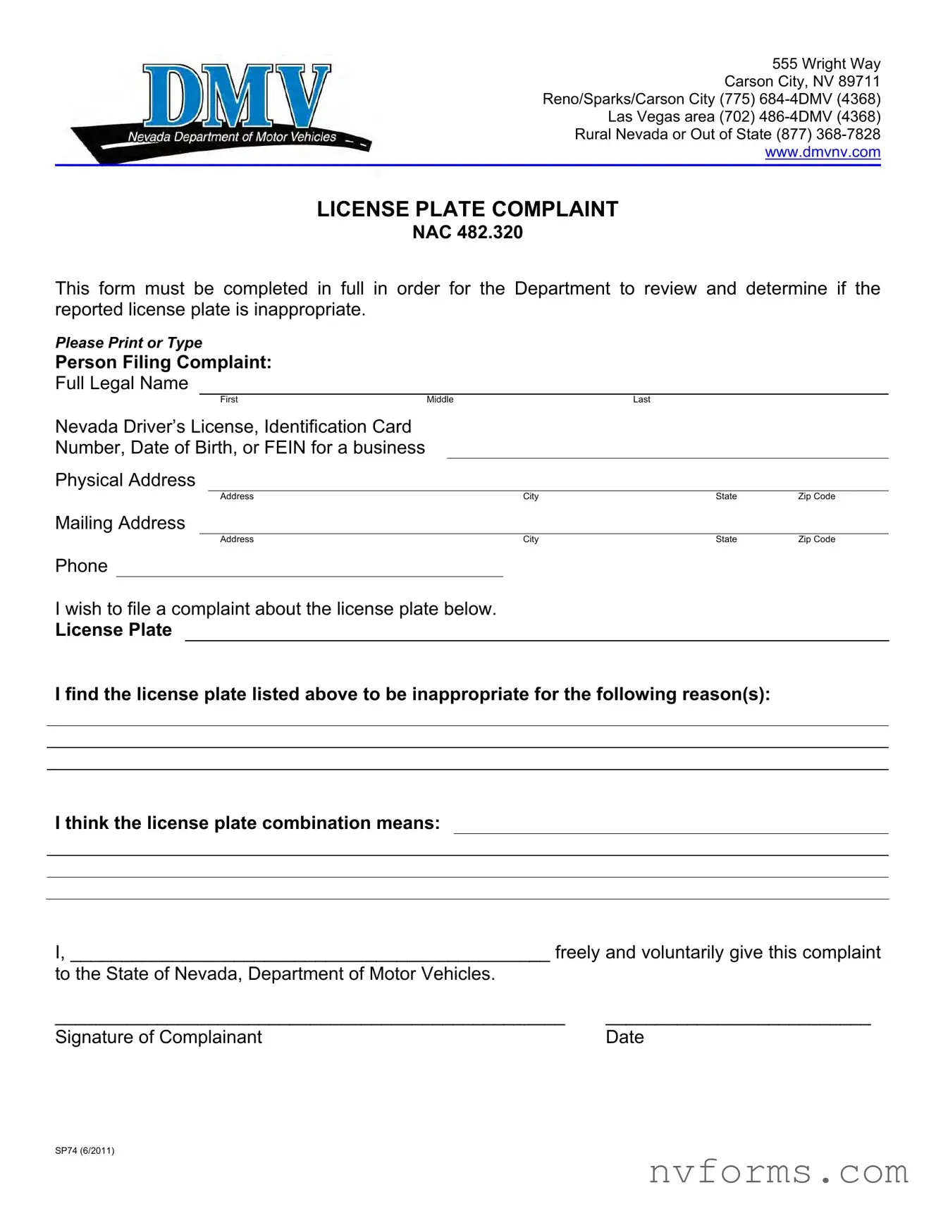 Fill Out a Valid Dmv Sp74 Template