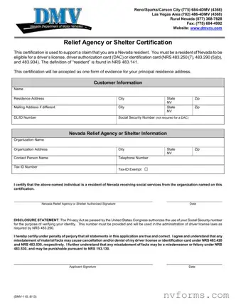Fill Out a Valid Dmv 115 Template