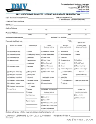 Fill Out a Valid Dmv Obl237 Template