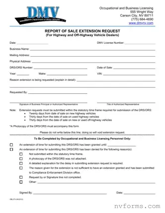 Fill Out a Valid Dmv Obl275 Template