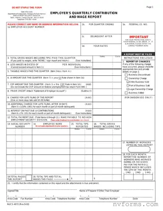Fill Out a Valid Nevada Nucs 4072 Template