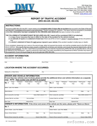 Fill Out a Valid Sr1 Nevada Template