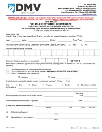 Fill Out a Valid Vehicle Inspection Certificate Template